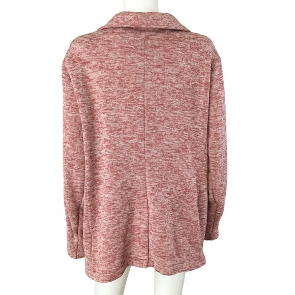 Land's End Womens Knit Performance Blazer sz 2X Maroon Fleece Liner Comfort NEW - Picture 6 of 16